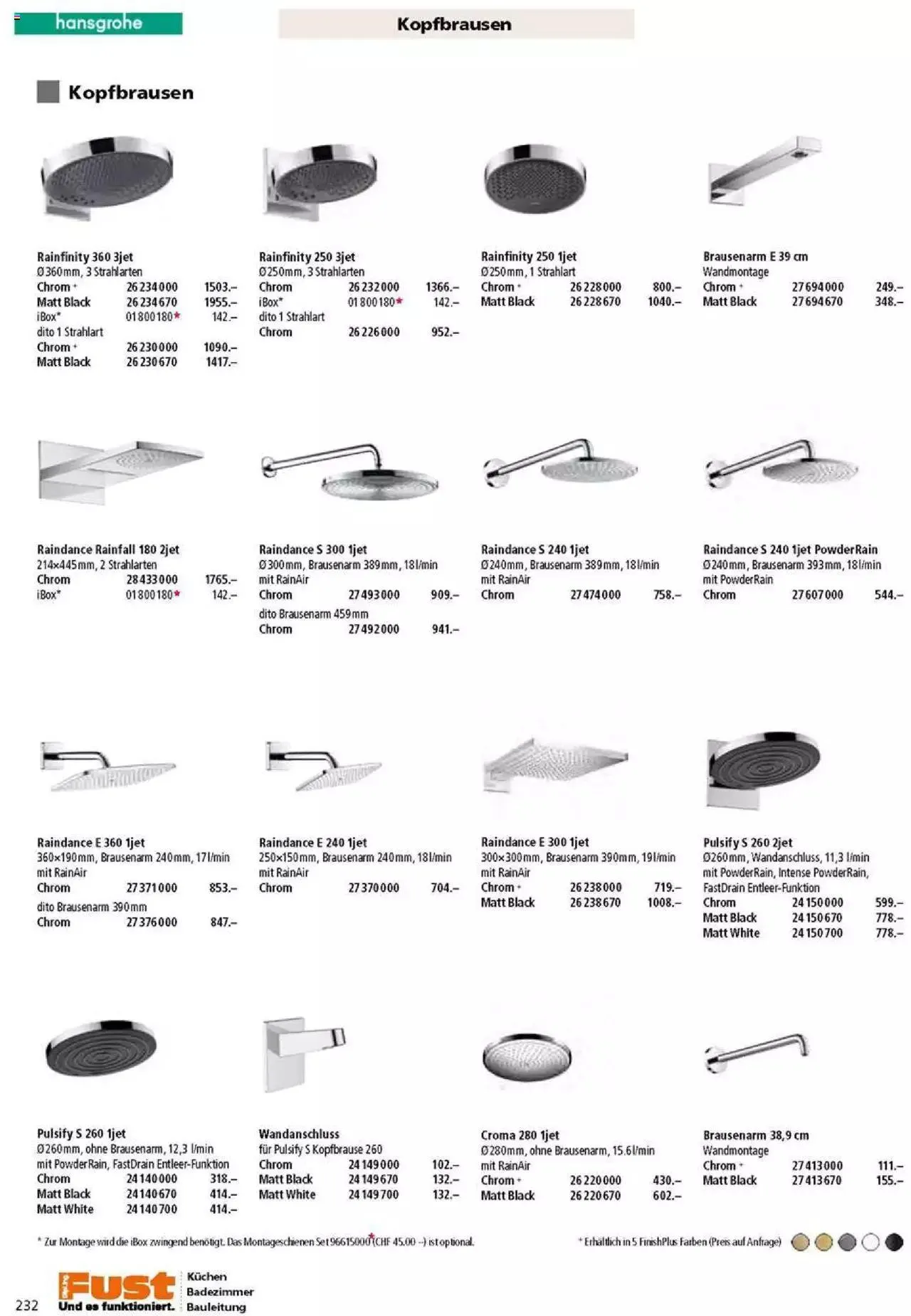 Fust Badezimmermagazin von 17. April bis 31. Dezember 2023 - Prospekt seite  232