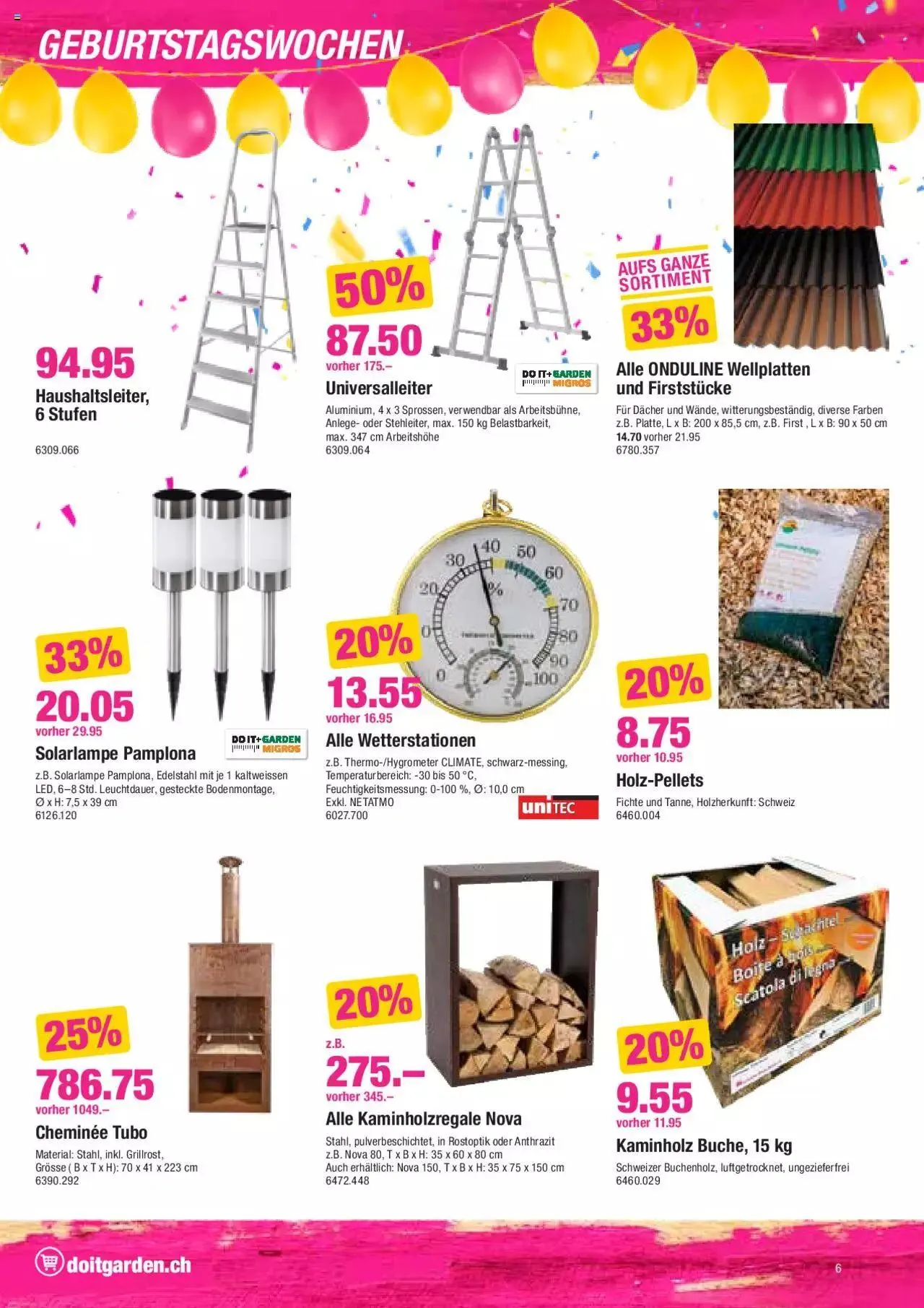 DO IT+GARDEN MIGROS Aktionen von 8. August bis 21. August 2023 - Prospekt seite  6