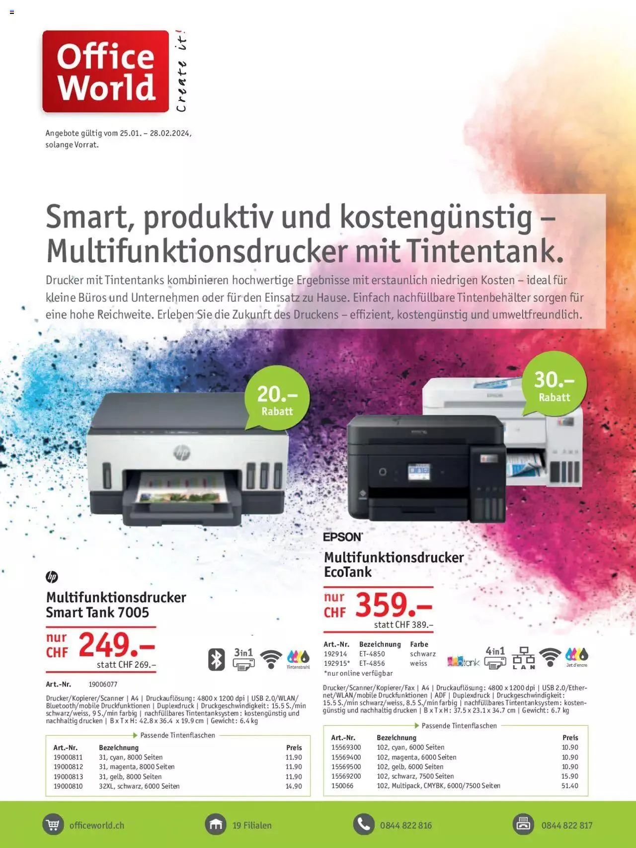 Office World Drucker Prospekt von 25. Januar bis 28. Februar 2024 - Prospekt seite  