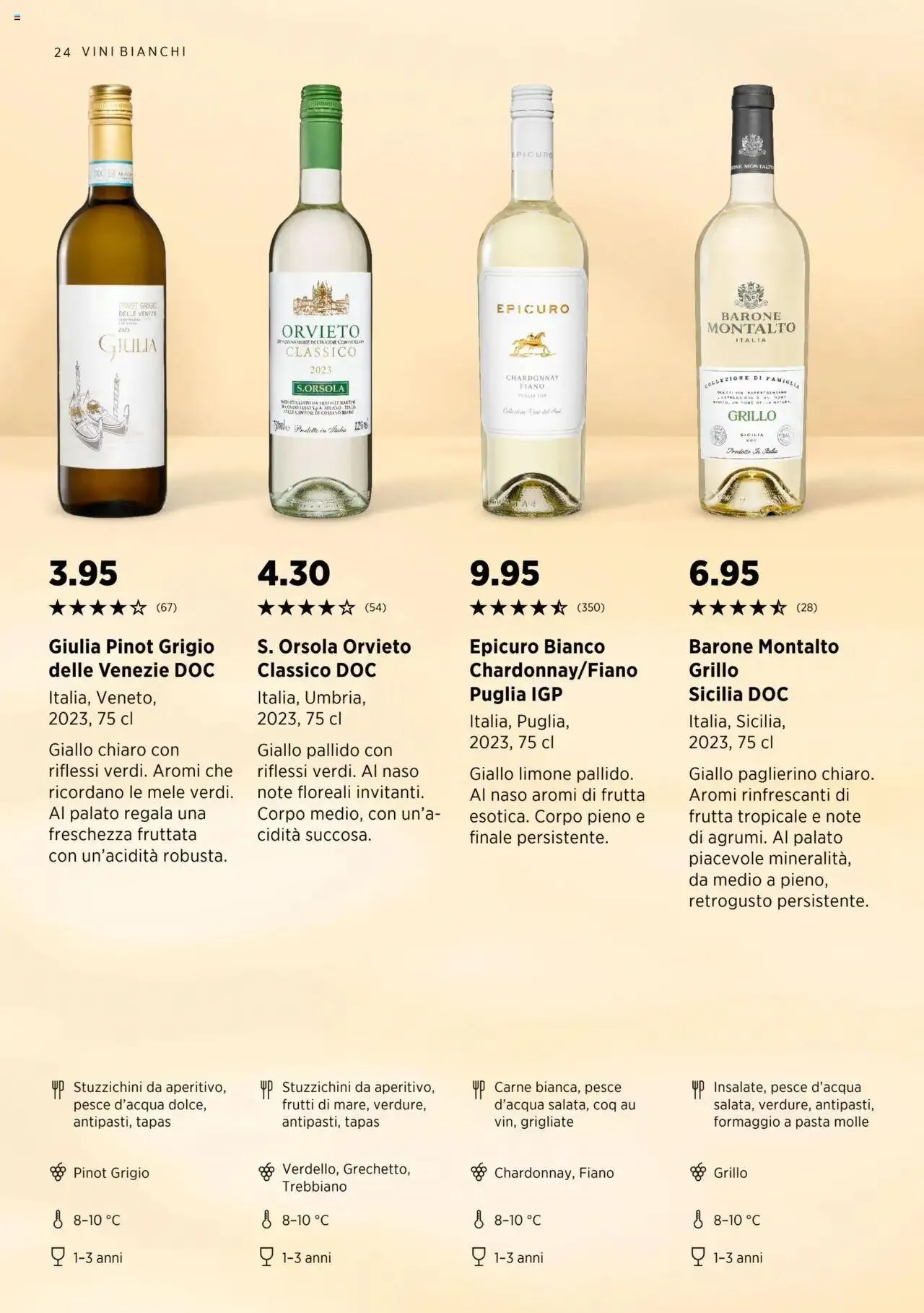 Denner Aktionen Guida dei vini 2024/2025 von 11. September bis 31. Dezember 2024 - Prospekt seite 24