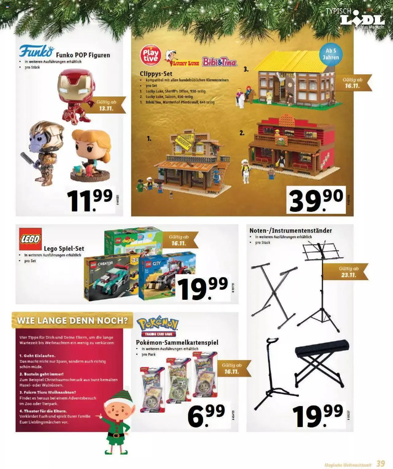 Lidl Magische Weihtnachstzeit von 2. November bis 31. Dezember 2023 - Prospekt seite  39