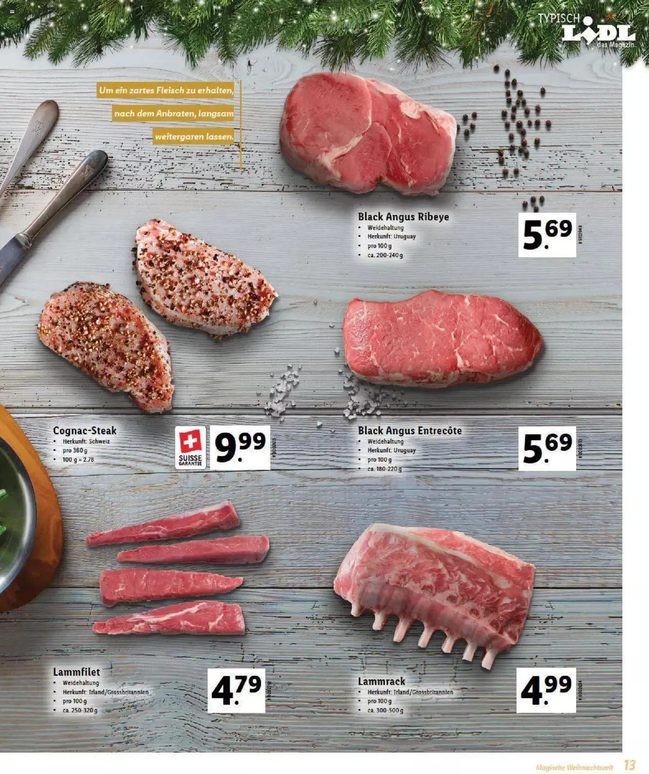 Lidl Magische Weihtnachstzeit von 2. November bis 31. Dezember 2023 - Prospekt seite  13