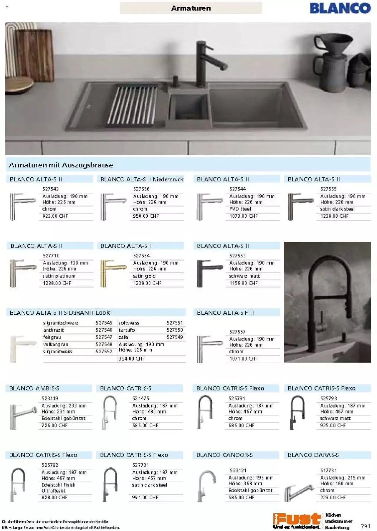 Fust Küchen- und Badezimmerprospekt von 4. März bis 31. Dezember 2024 - Prospekt seite  291