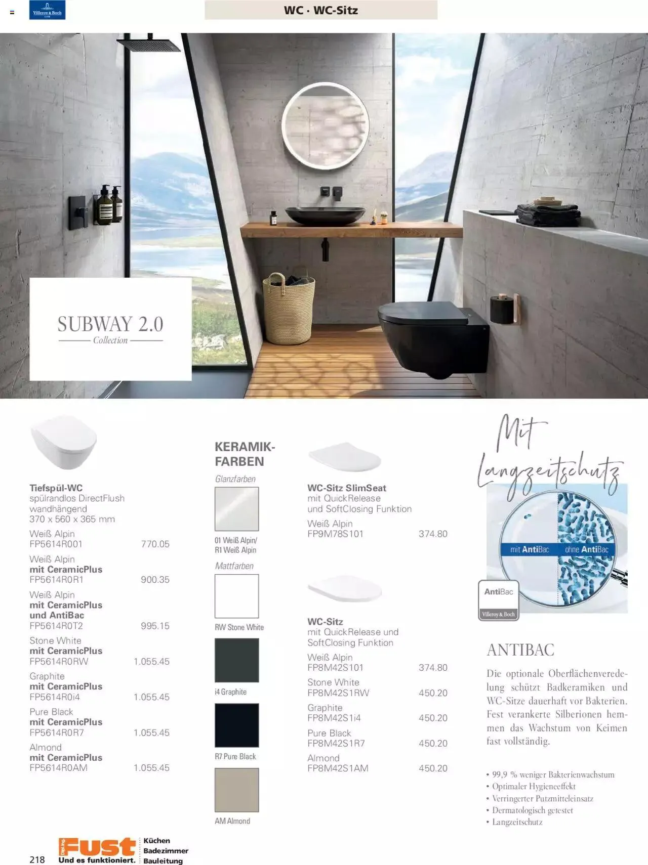 Fust Aktionen Badezimmermagazin von 17. April bis 31. Dezember 2024 - Prospekt seite 218