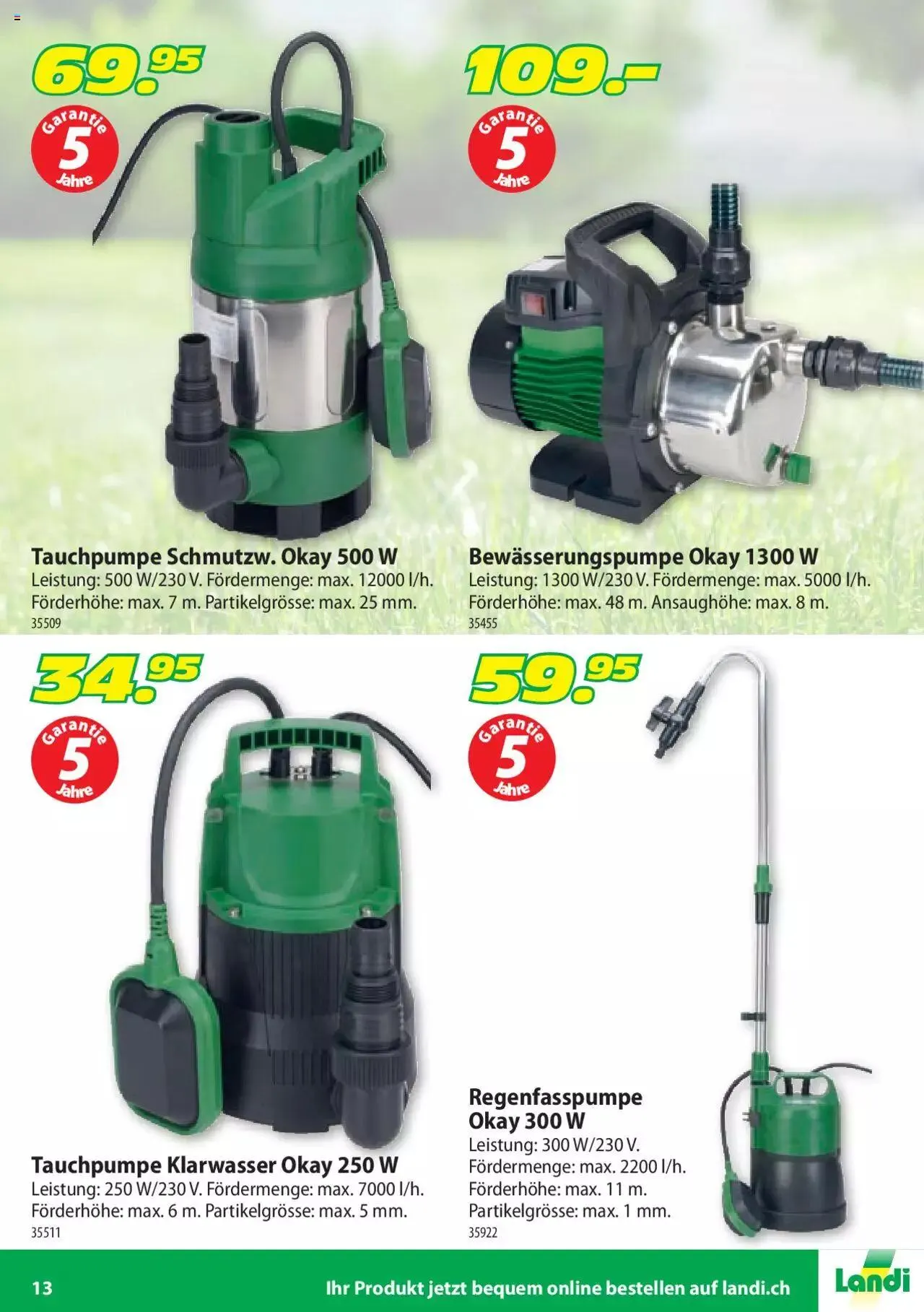 Landi - Motorgeräte 2022 von 1. April bis 31. Dezember 2023 - Prospekt seite 13