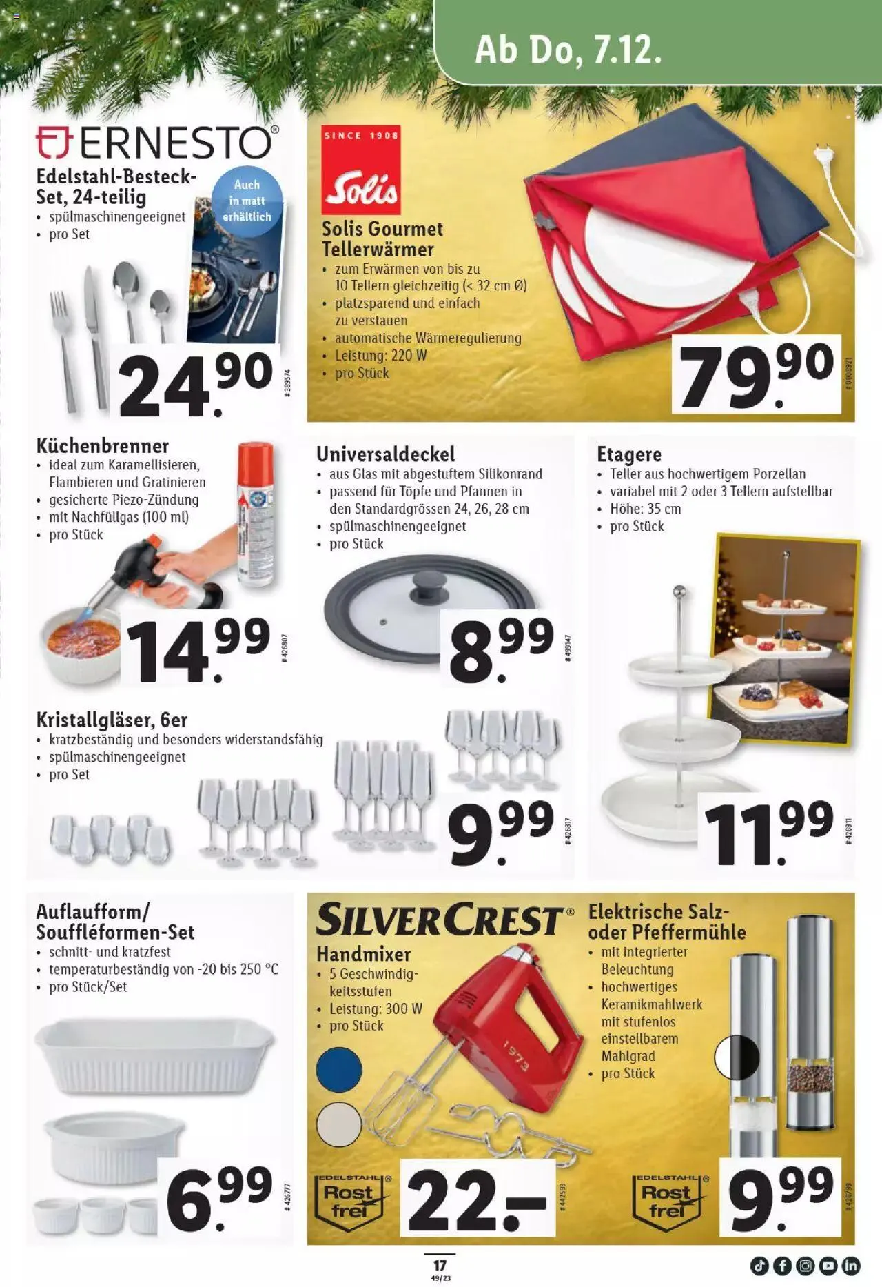 Lidl Aktionen von 7. Dezember bis 13. Dezember 2023 - Prospekt seite 17