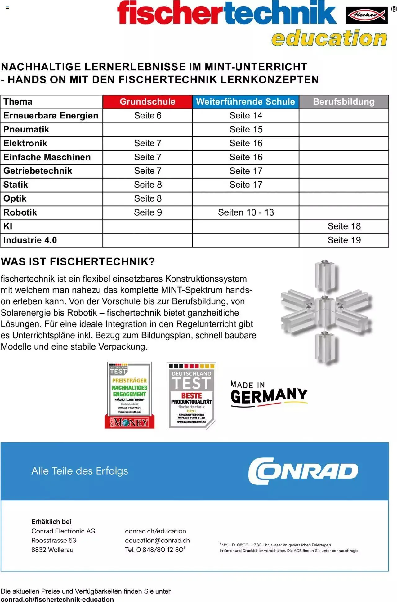 Conrad Fischertechnik education von 14. März bis 31. Dezember 2023 - Prospekt seite  2