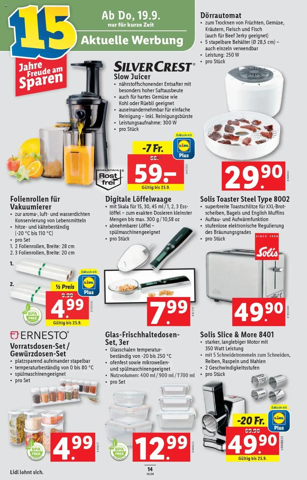 Lidl Aktionen von 19. September bis 25. September 2024 - Prospekt seite  14