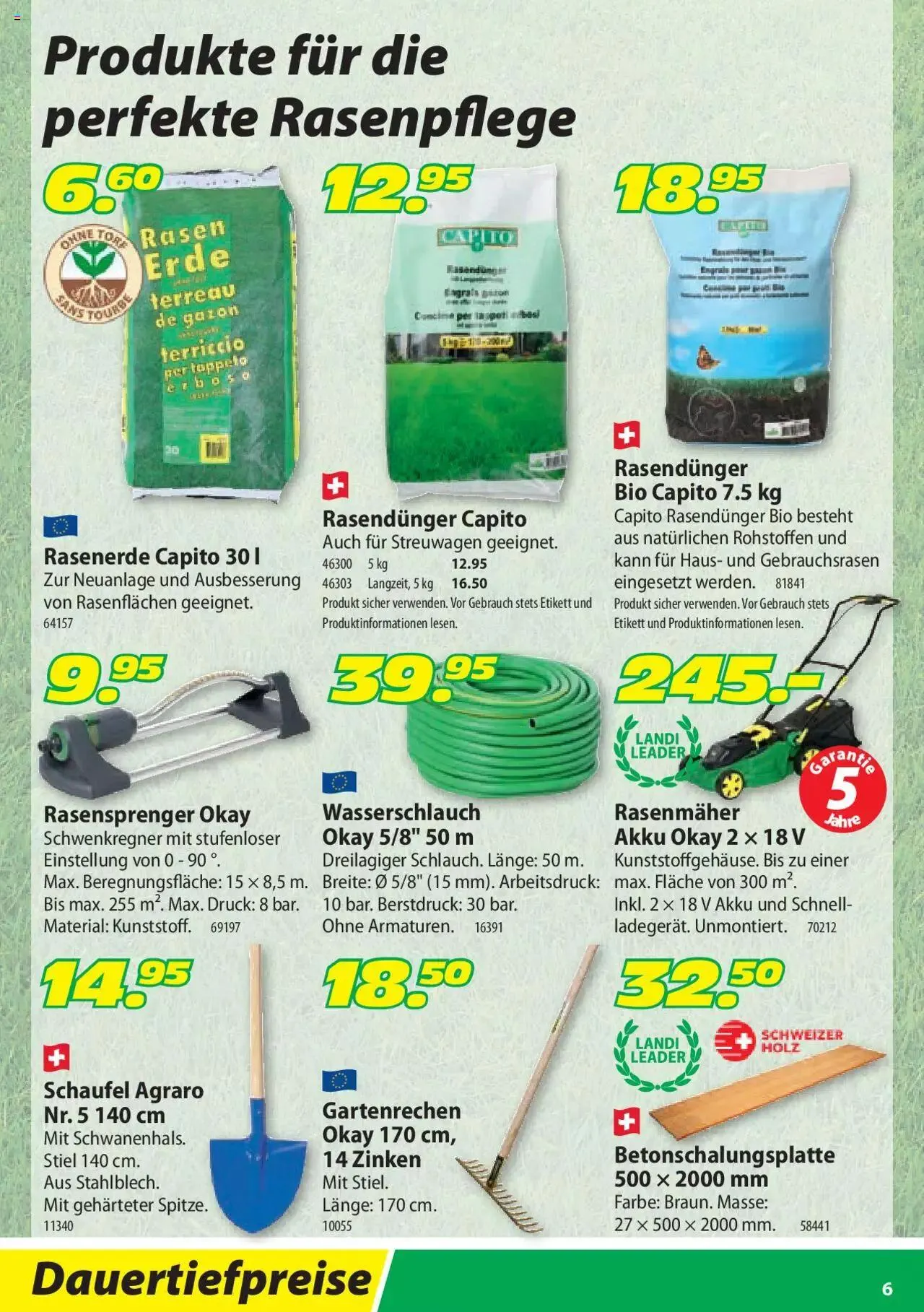 Landi - Rollrasen 2022 von 11. März bis 31. Dezember 2023 - Prospekt seite 6