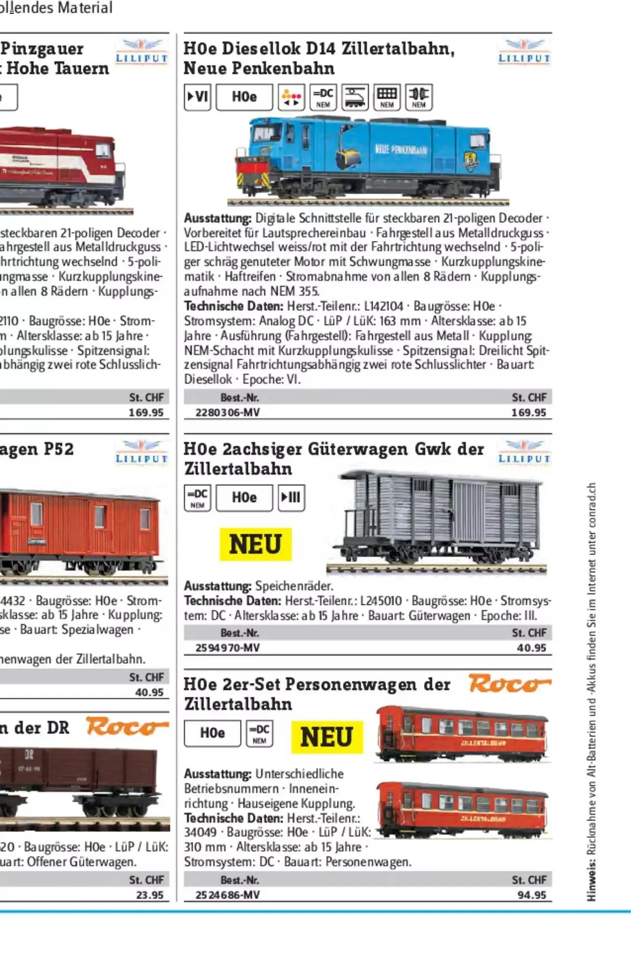 Conrad - Modellbahn Katalog 2022/23 von 5. September bis 31. Dezember 2023 - Prospekt seite  100