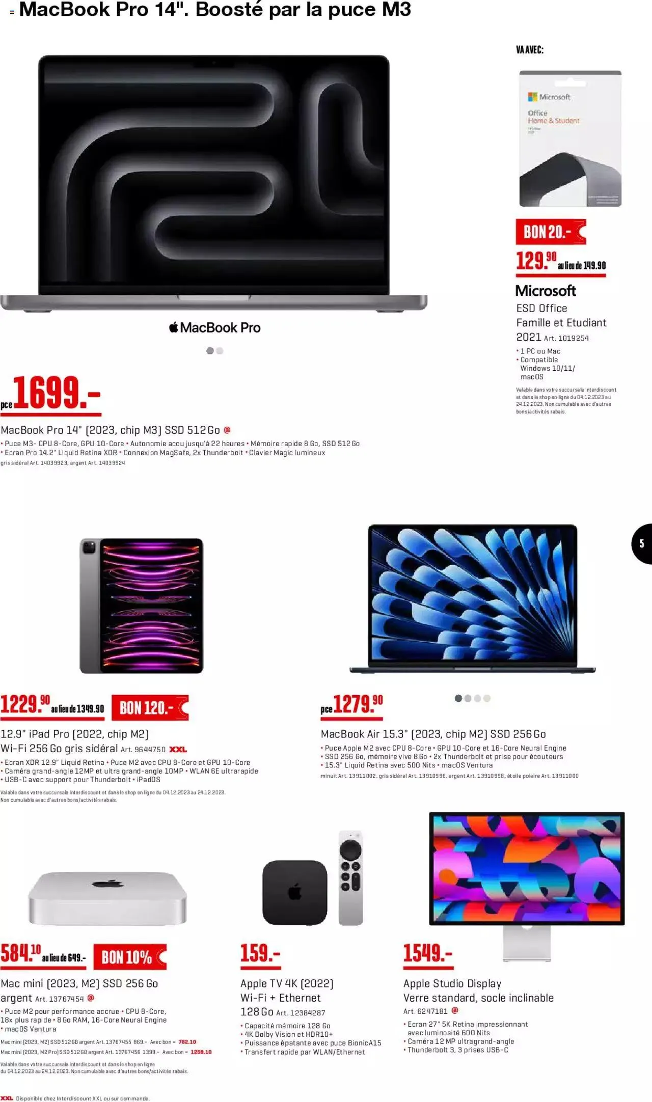 Interdiscount Aktionen FR von 4. Dezember bis 24. Dezember 2023 - Prospekt seite 5