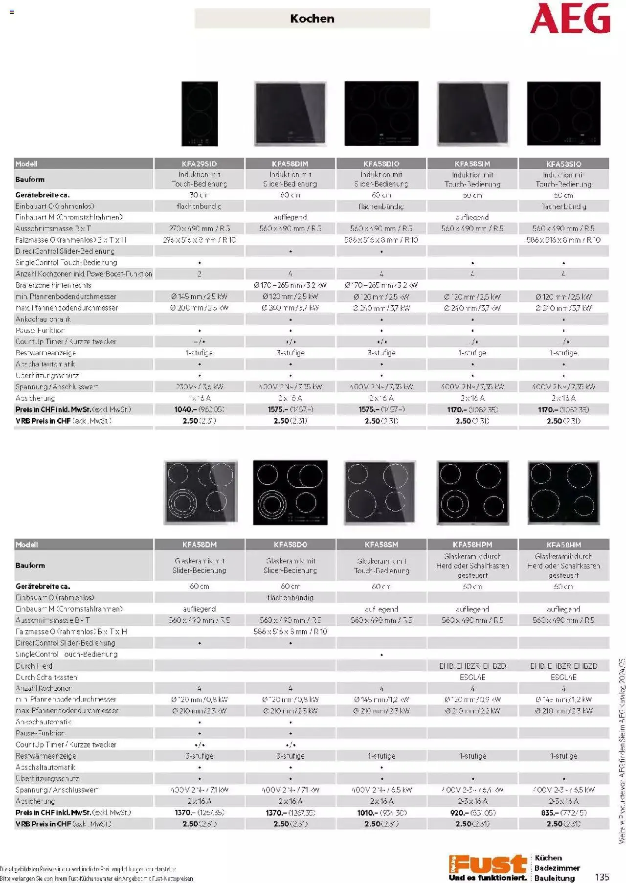 Fust Küchen- und Badezimmerprospekt von 4. März bis 31. Dezember 2024 - Prospekt seite  135