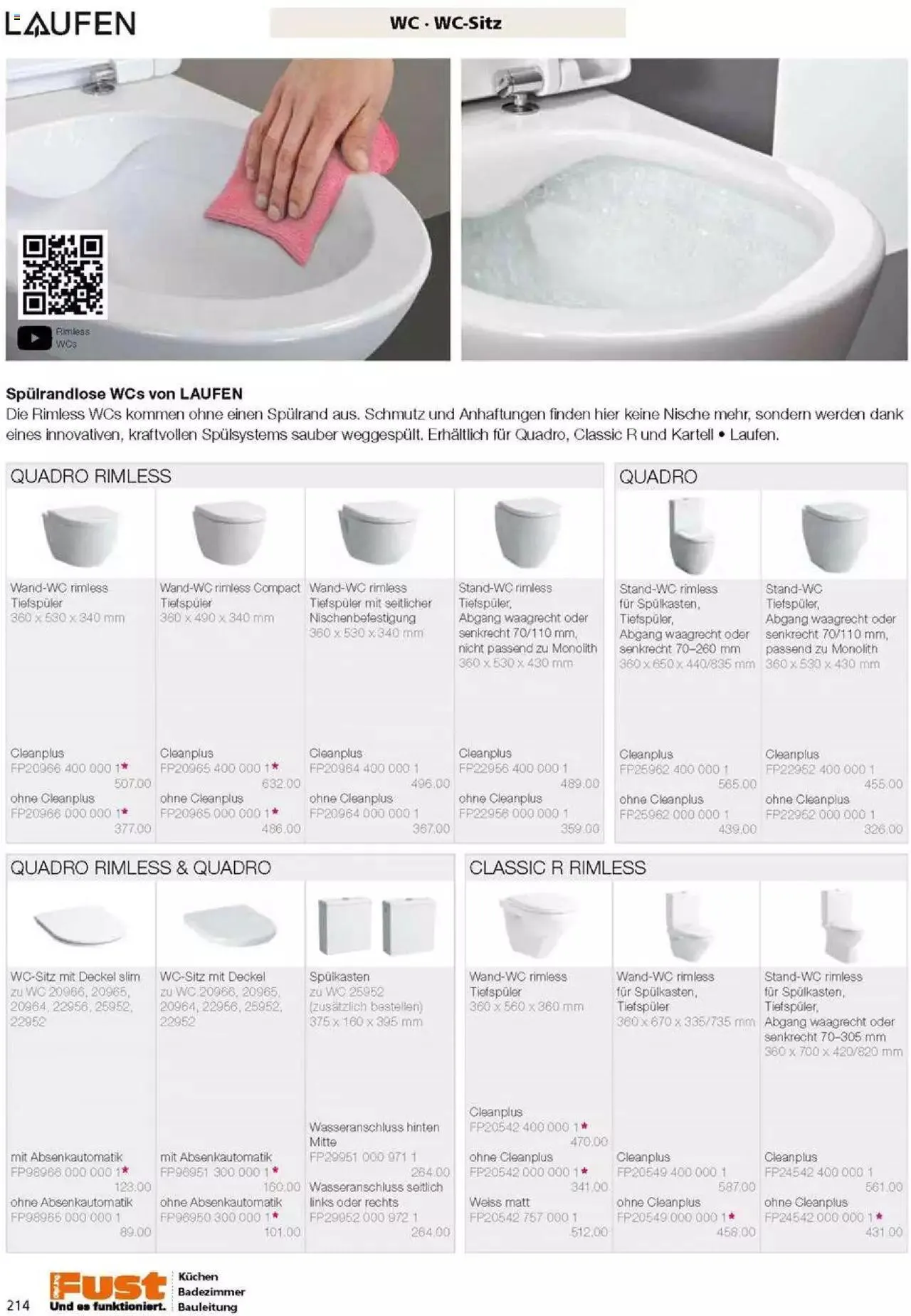 Fust Badezimmermagazin von 17. April bis 31. Dezember 2023 - Prospekt seite  214