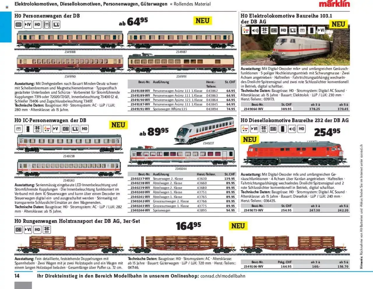 Conrad - Modellbahn 2021/22 von 1. Januar bis 31. Dezember 2023 - Prospekt seite  16