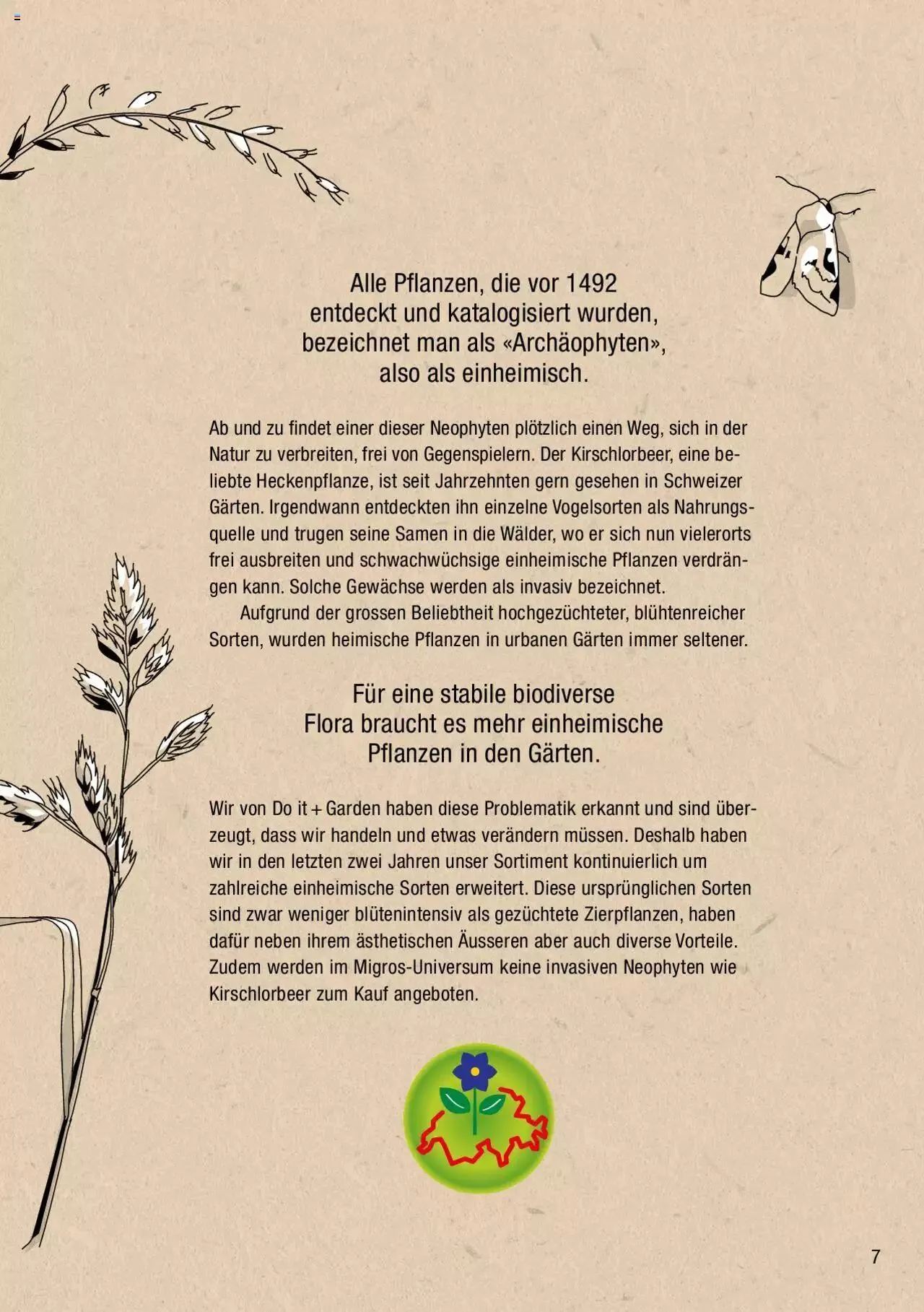 DO IT+GARDEN MIGROS - Biodiversität Broschüre von 9. März bis 31. Dezember 2024 - Prospekt seite  7