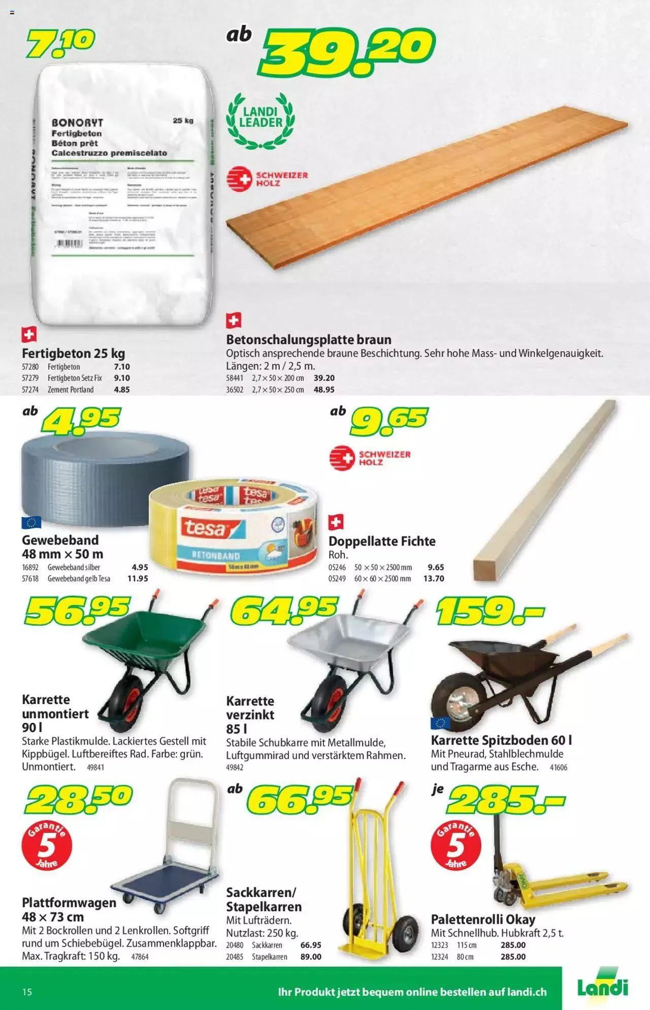 Landi - Hof und Stall 2022 von 1. Mai bis 31. Dezember 2023 - Prospekt seite 15