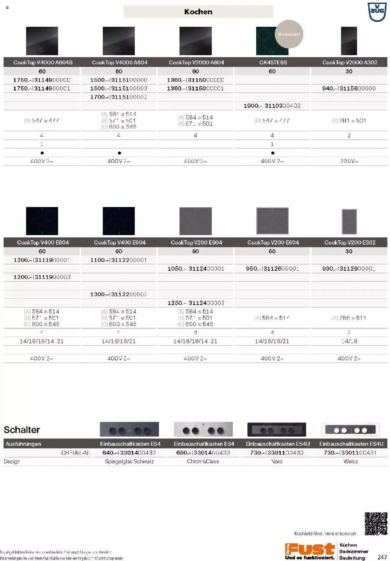 Fust Küchen- und Badezimmerprospekt von 4. März bis 31. Dezember 2024 - Prospekt seite  247