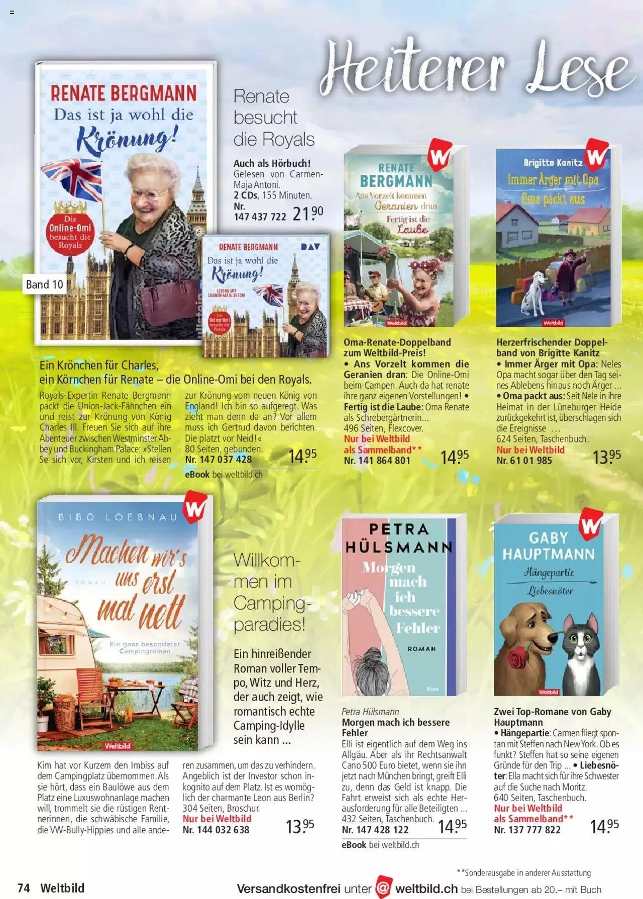 Weltbild Aktionen von 1. Juli bis 31. Juli 2023 - Prospekt seite  74