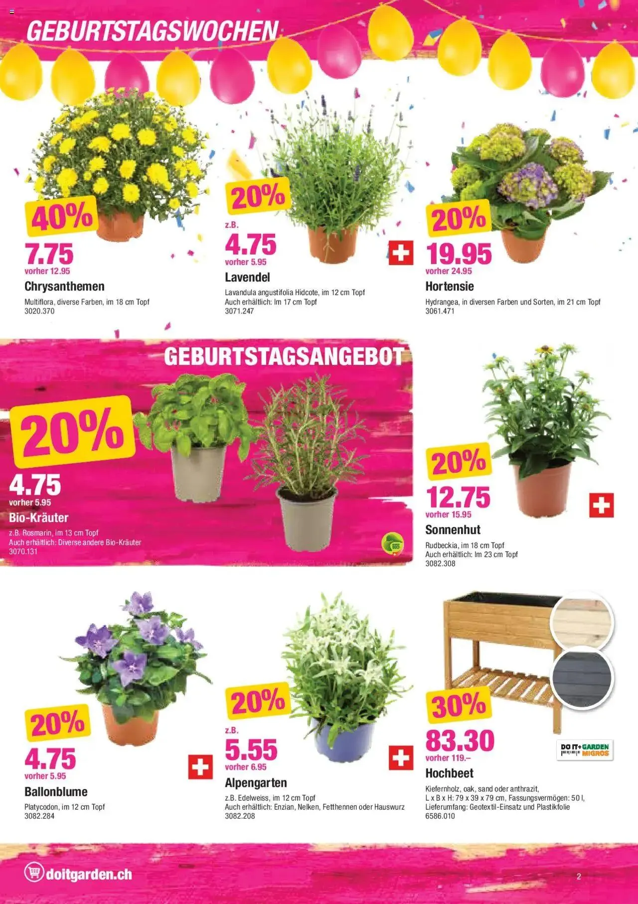 DO IT+GARDEN MIGROS Aktionen von 30. Juli bis 12. August 2024 - Prospekt seite  2