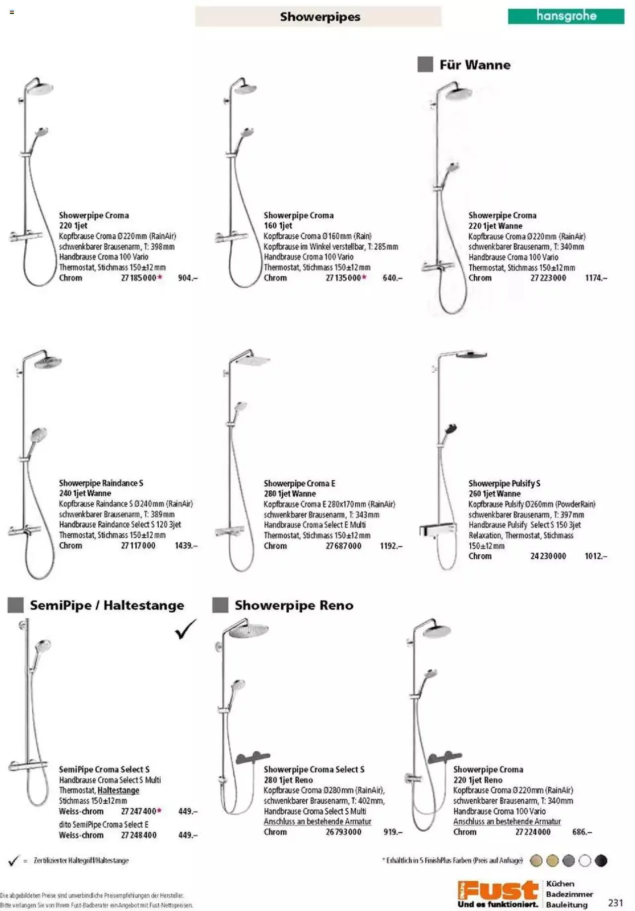 Fust Badezimmermagazin von 17. April bis 31. Dezember 2023 - Prospekt seite  231