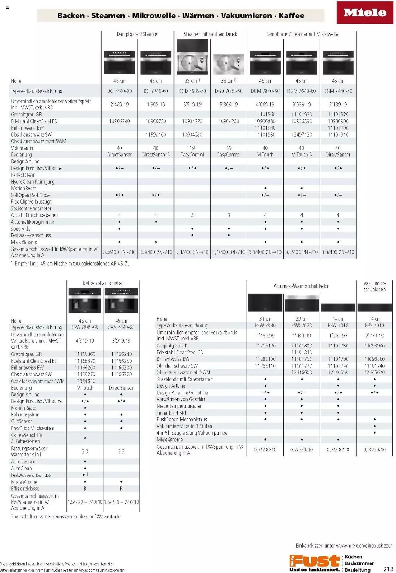 Fust Küchen- und Badezimmerprospekt von 4. März bis 31. Dezember 2024 - Prospekt seite  213