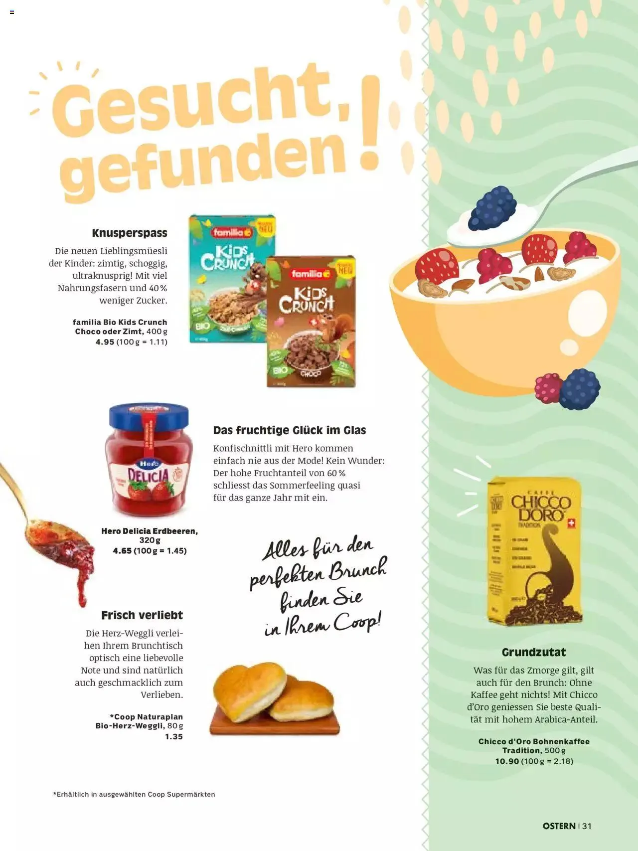 Coop Aktionen Ostern von 28. März bis 31. Dezember 2023 - Prospekt seite  31