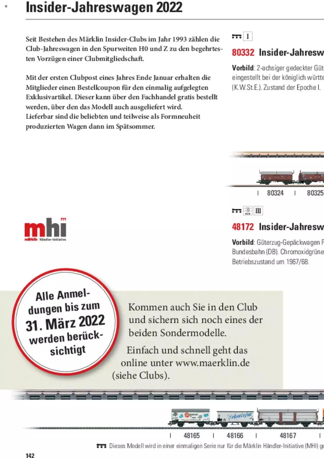 Conrad - Märklin Neuheiten 2022 von 28. März bis 31. Dezember 2023 - Prospekt seite  287