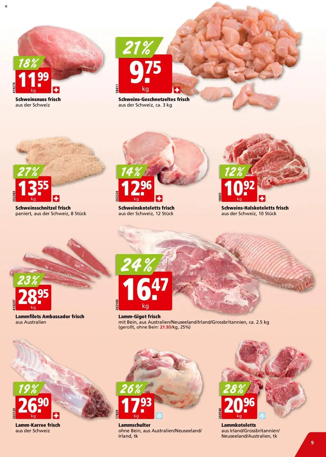 Aligro Aktionen für Businesskunden - Chavannes, Matran, Genf, Sitten von 30. September bis 5. Oktober 2024 - Prospekt seite  9