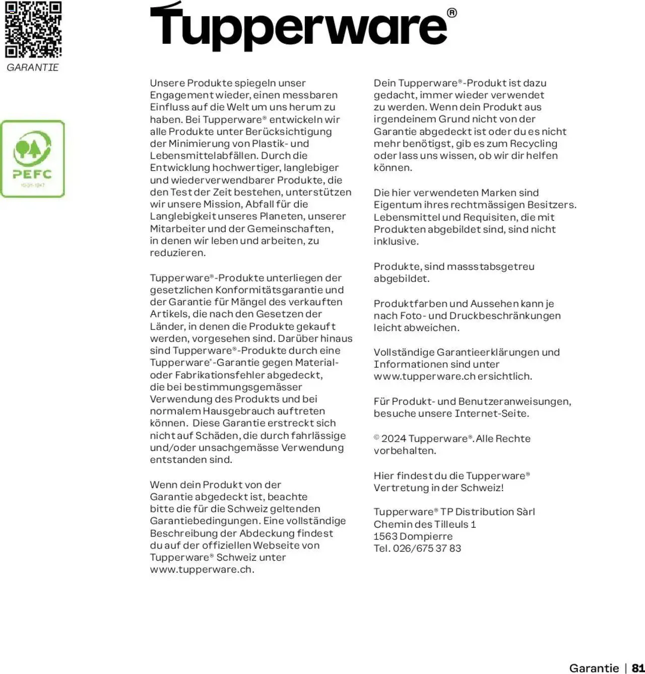 Tupperware Aktionen Herbst / Winter 2024/25 von 2. September bis 31. Dezember 2024 - Prospekt seite  81