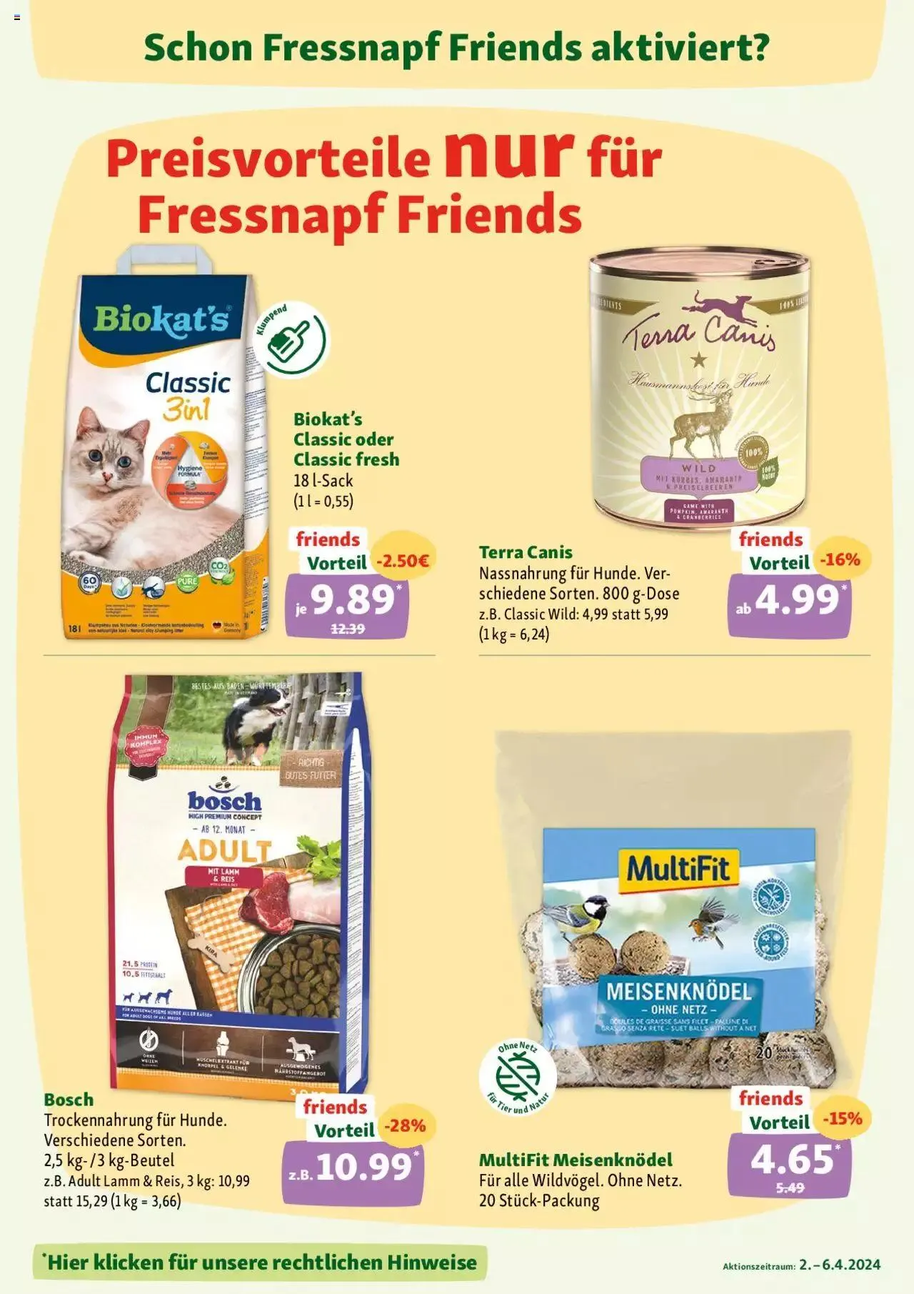 Fressnapf Leaflet von 2. April bis 6. April 2024 - Prospekt seite  20