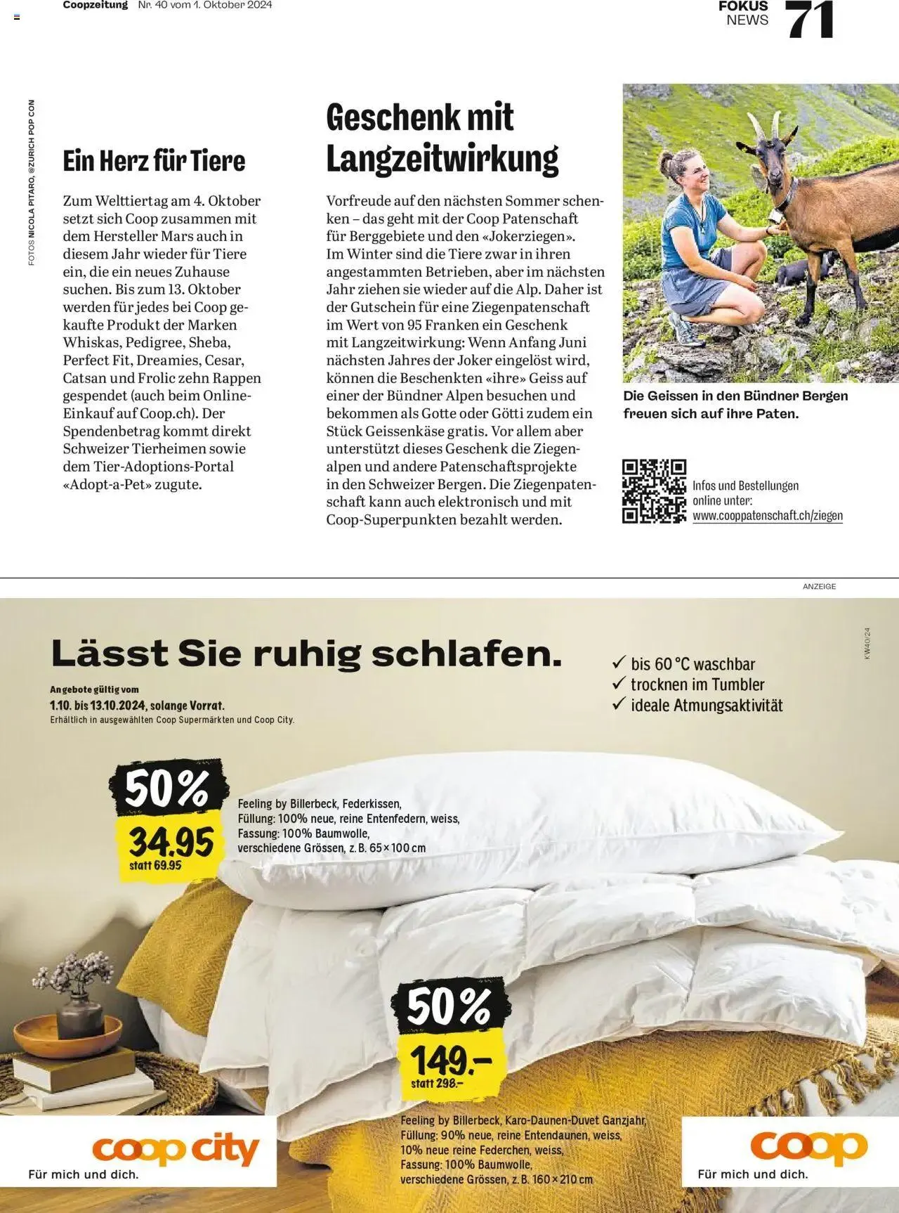 Coop - Magazin von 1. Oktober bis 7. Oktober 2024 - Prospekt seite  71