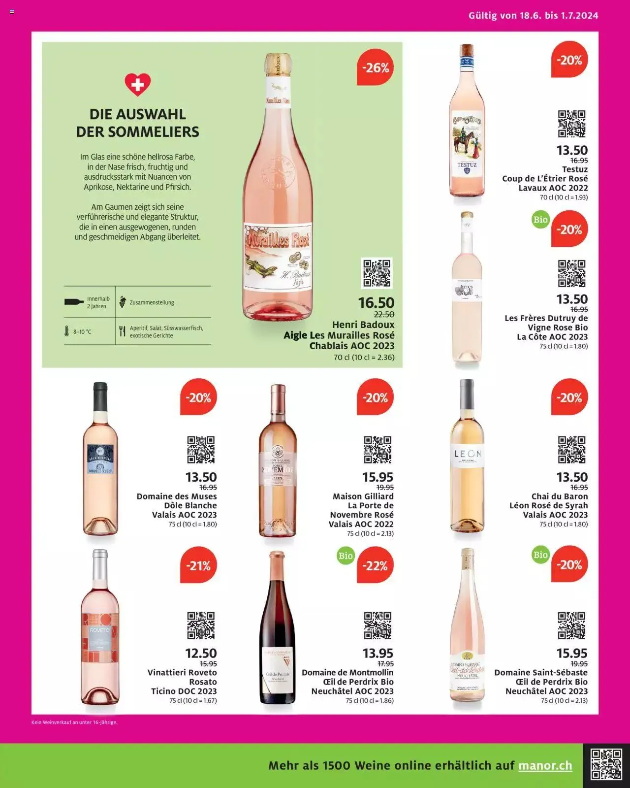 Manor Aktionen von 18. Juni bis 24. Juni 2024 - Prospekt seite  12