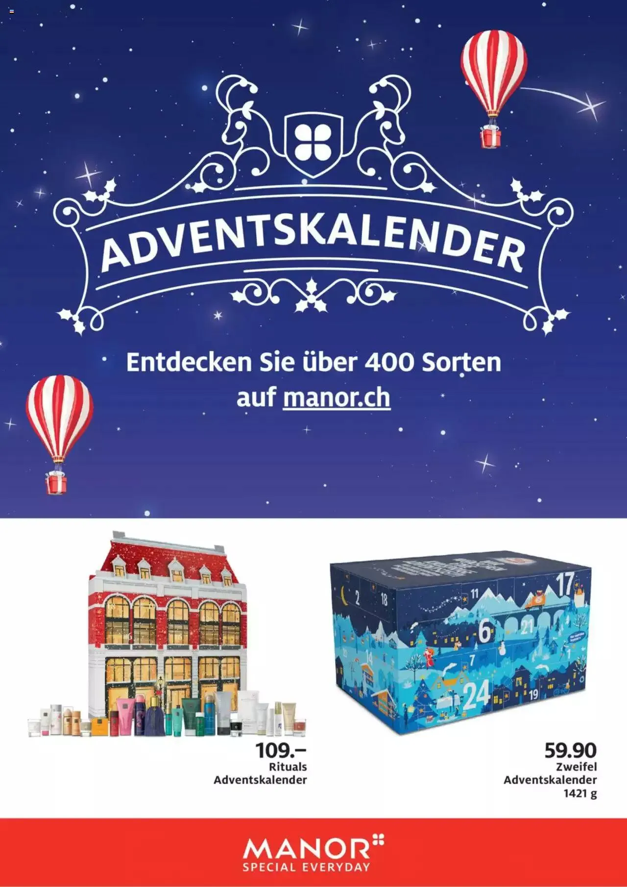 Manor Adventskalender von 19. Oktober bis 31. Dezember 2023 - Prospekt seite  1