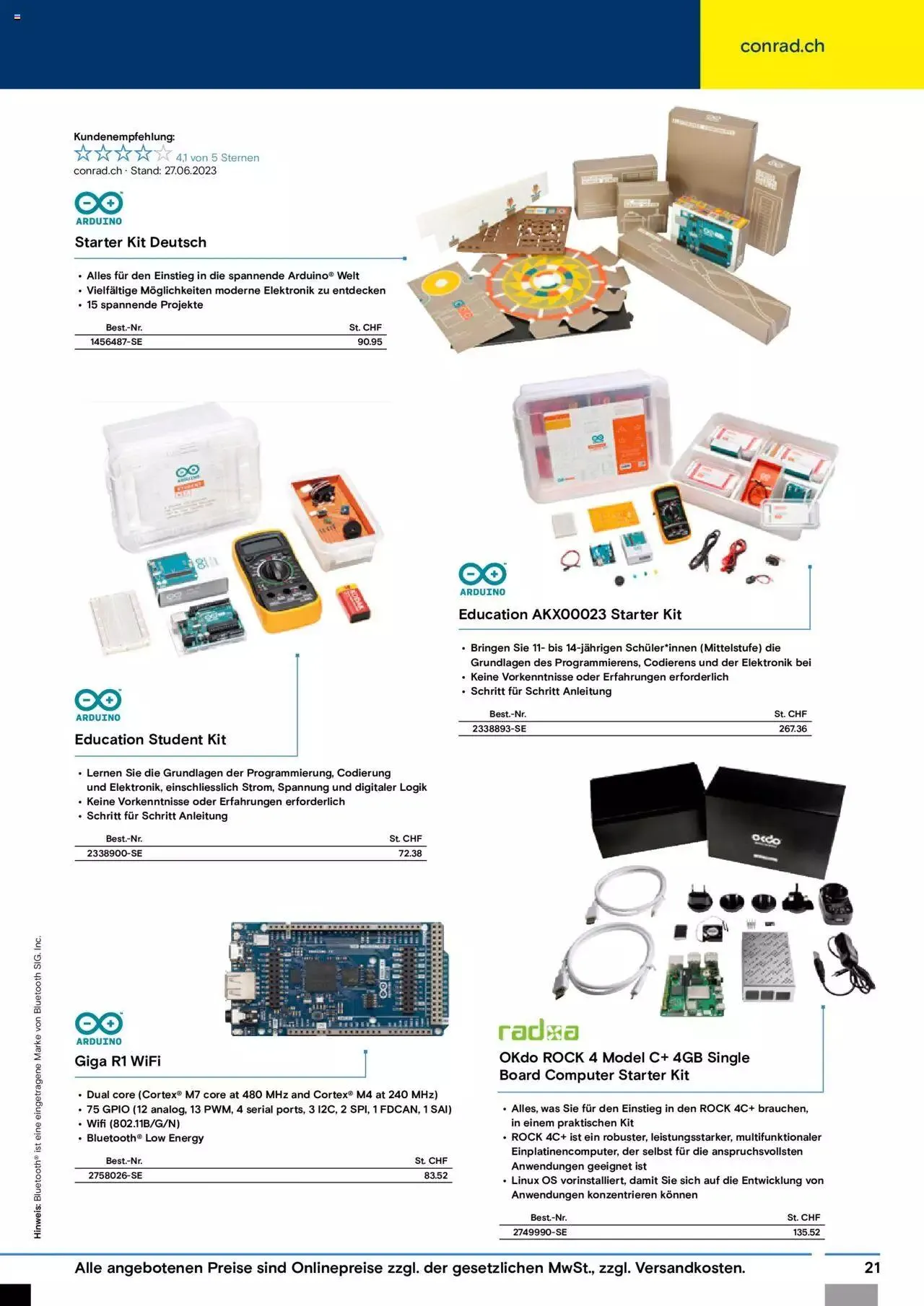 Conrad Automation und Robotik von 18. Juli bis 31. Dezember 2023 - Prospekt seite 21