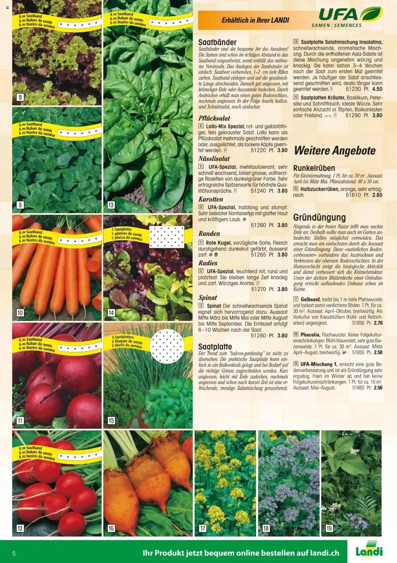 Landi - Gartensamenkatalog 2023 von 10. Januar bis 31. Dezember 2023 - Prospekt seite  5