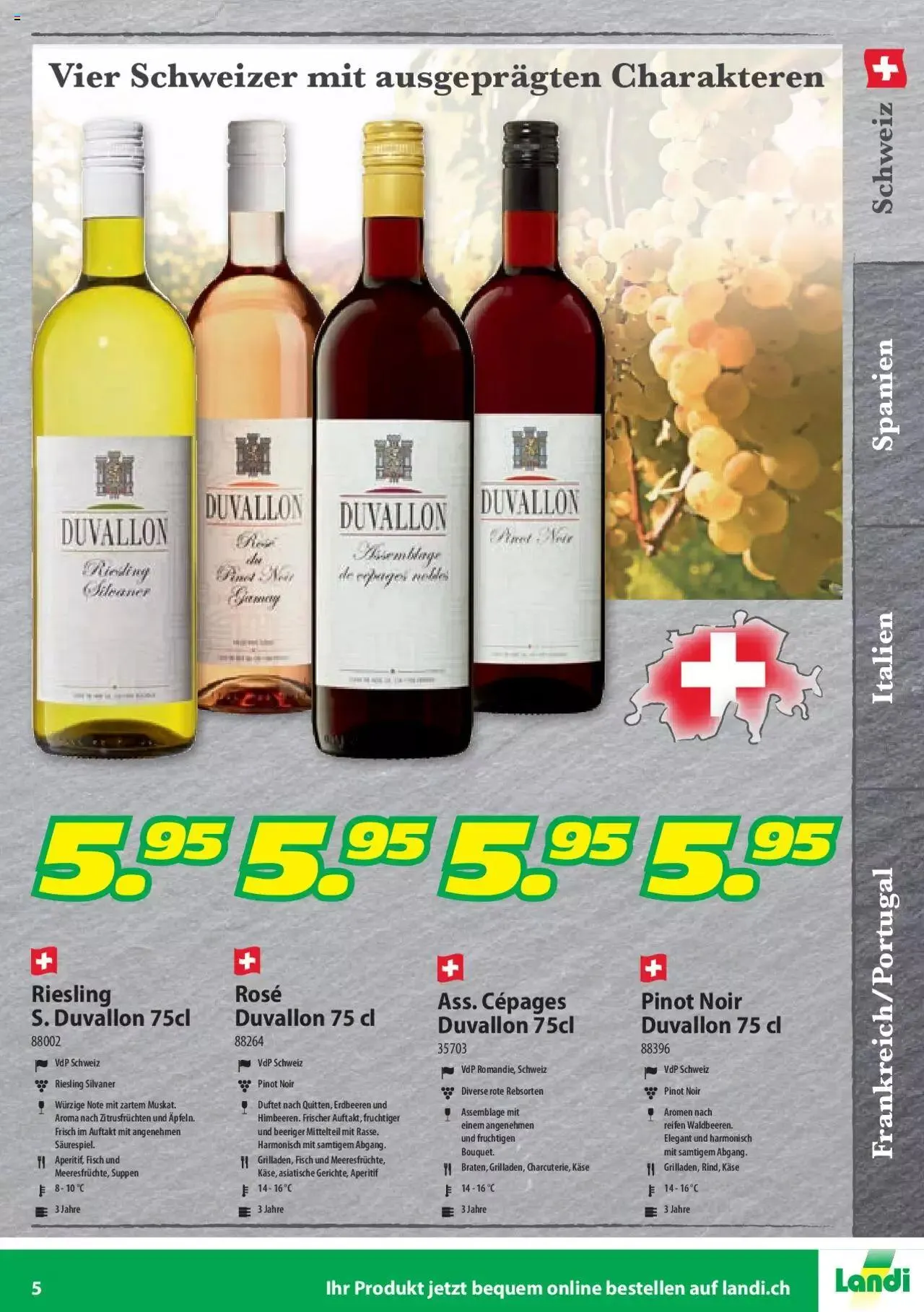 Landi Weinfestival von 21. März bis 31. Dezember 2023 - Prospekt seite  5
