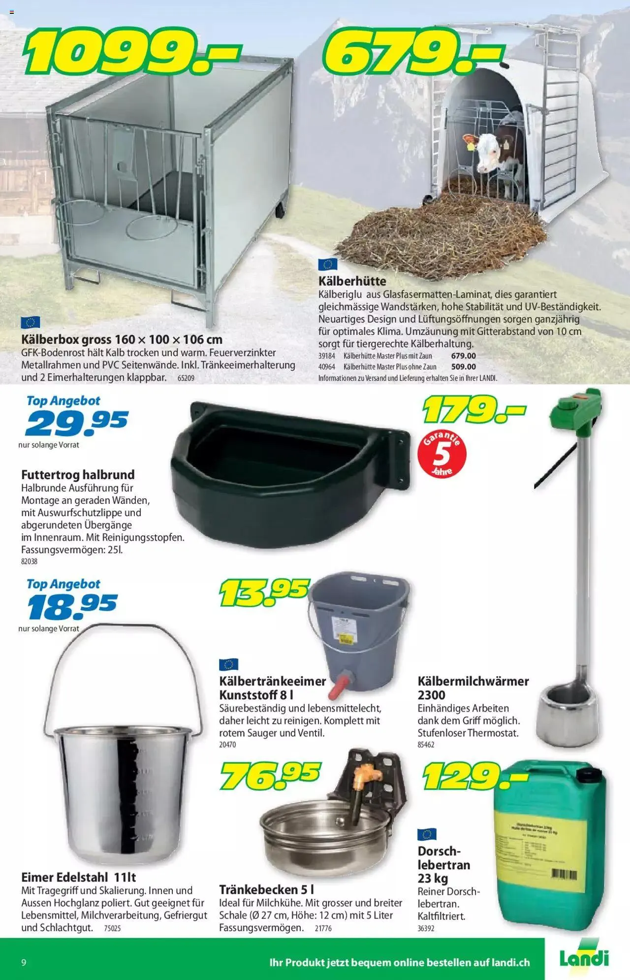 Landi - Hof und Stall 2022 von 1. Mai bis 31. Dezember 2023 - Prospekt seite  9
