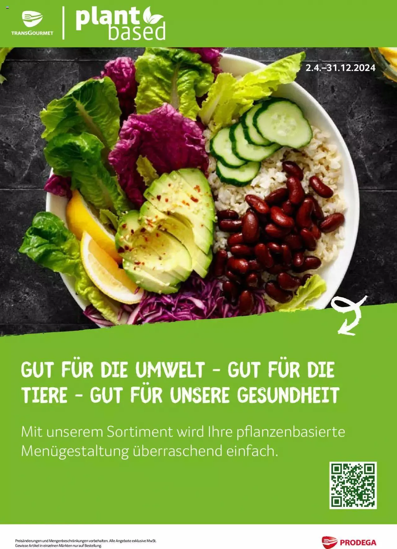 Prodega Aktionen Plant-based von 2. April bis 31. Dezember 2024 - Prospekt seite  1