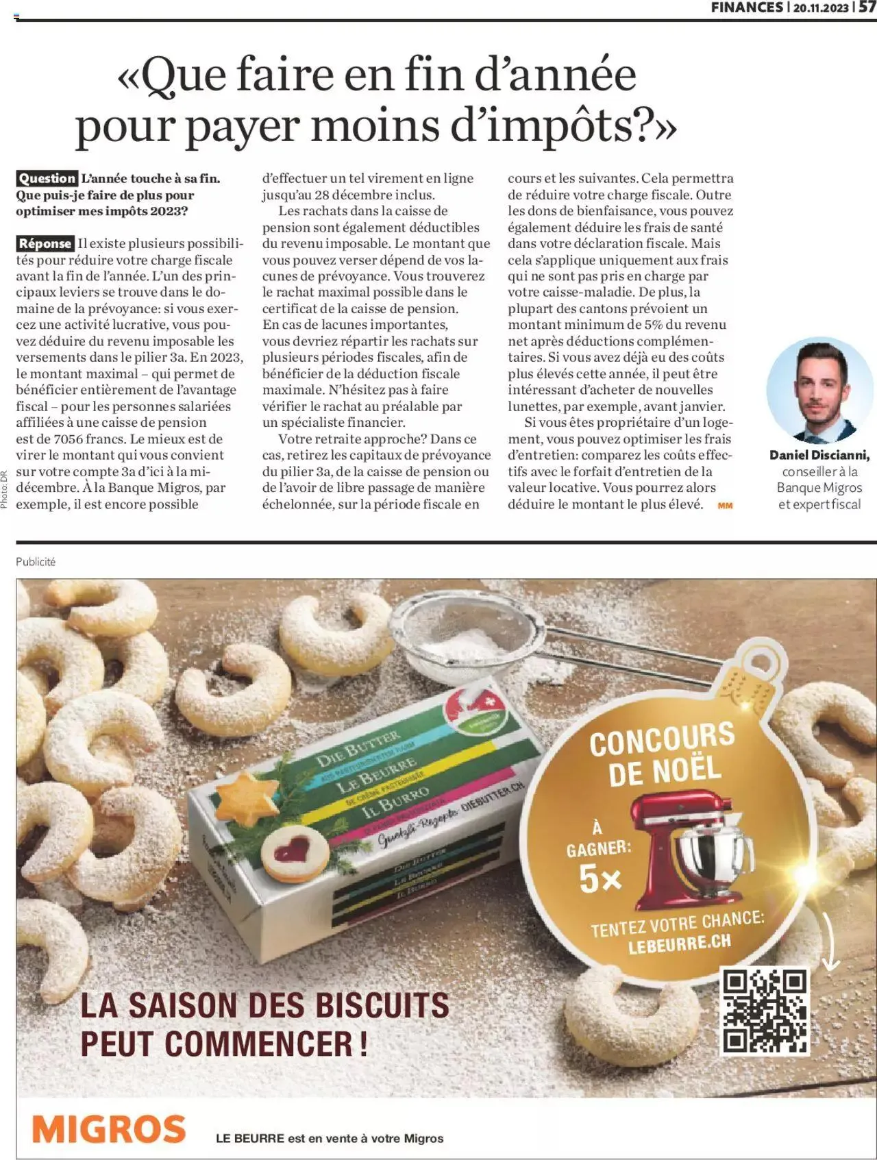 Migros Magazin FR von 20. November bis 31. Dezember 2023 - Prospekt seite  57