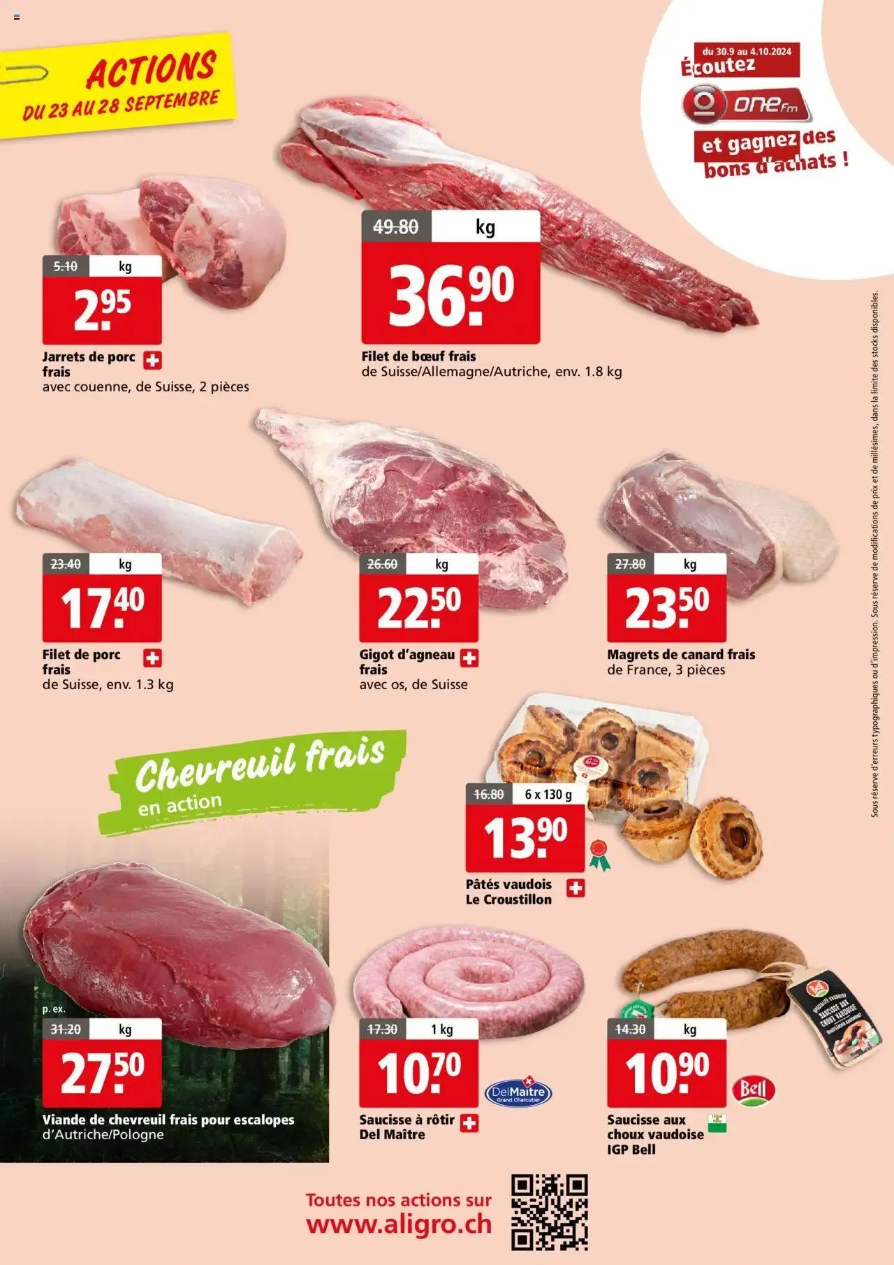 Aligro Aktionen Dokumente Gourmetkunden - Genf von 23. September bis 5. Oktober 2024 - Prospekt seite  16