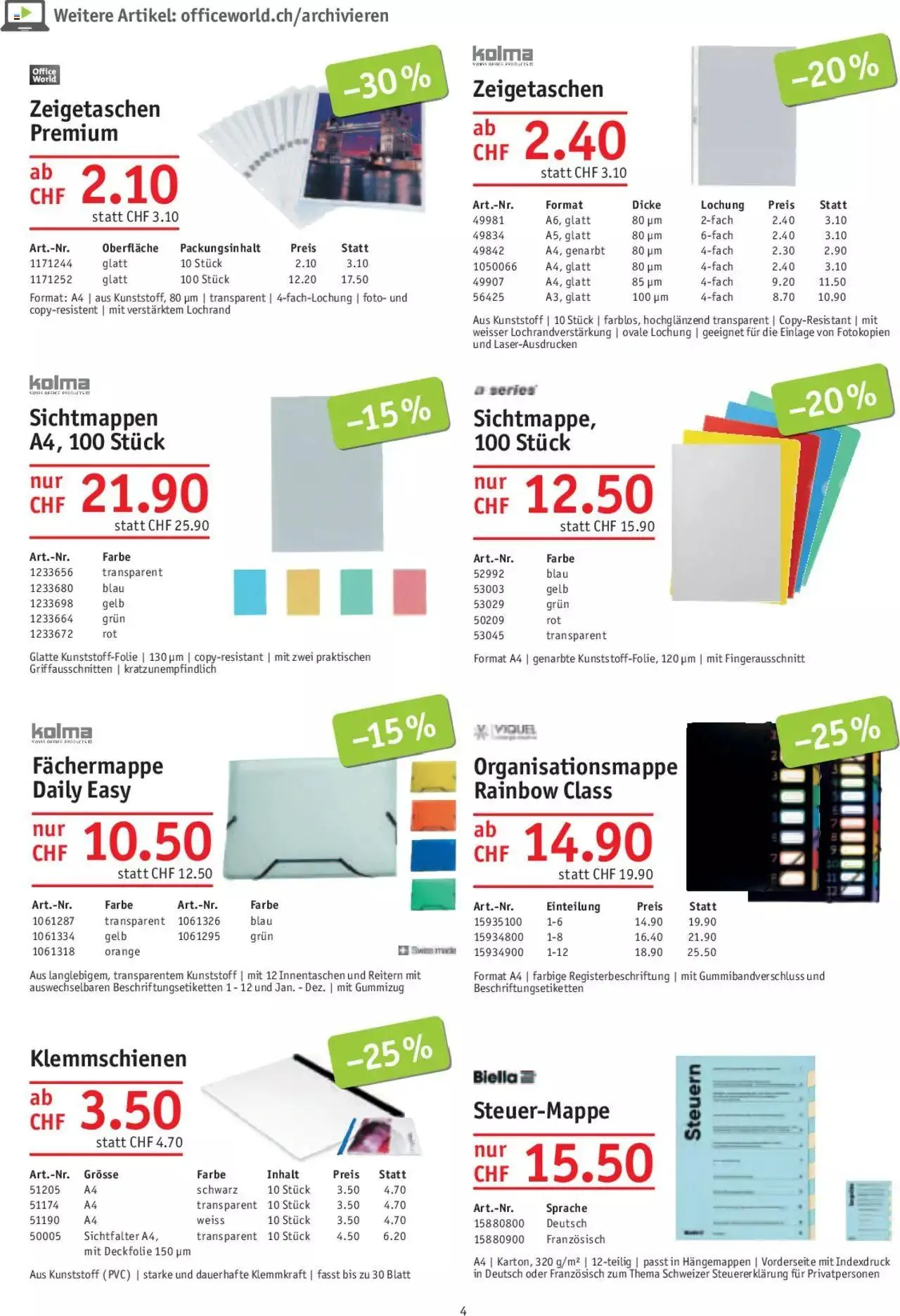Office World Aktionen von 30. November bis 27. Dezember 2023 - Prospekt seite  4