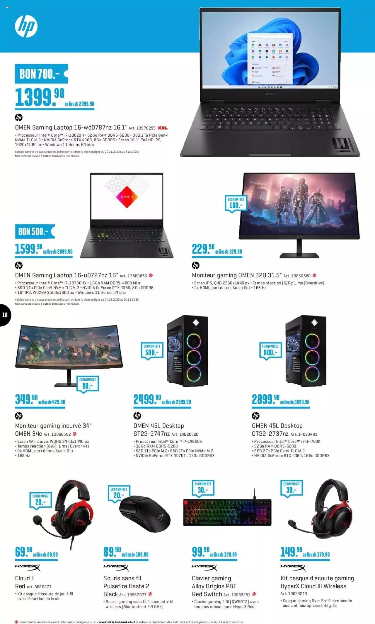 Interdiscount Aktionen FR von 4. Dezember bis 24. Dezember 2023 - Prospekt seite 10