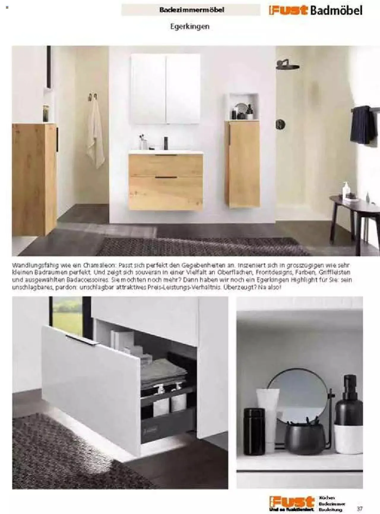 Fust Badezimmermagazin von 17. April bis 31. Dezember 2023 - Prospekt seite  37