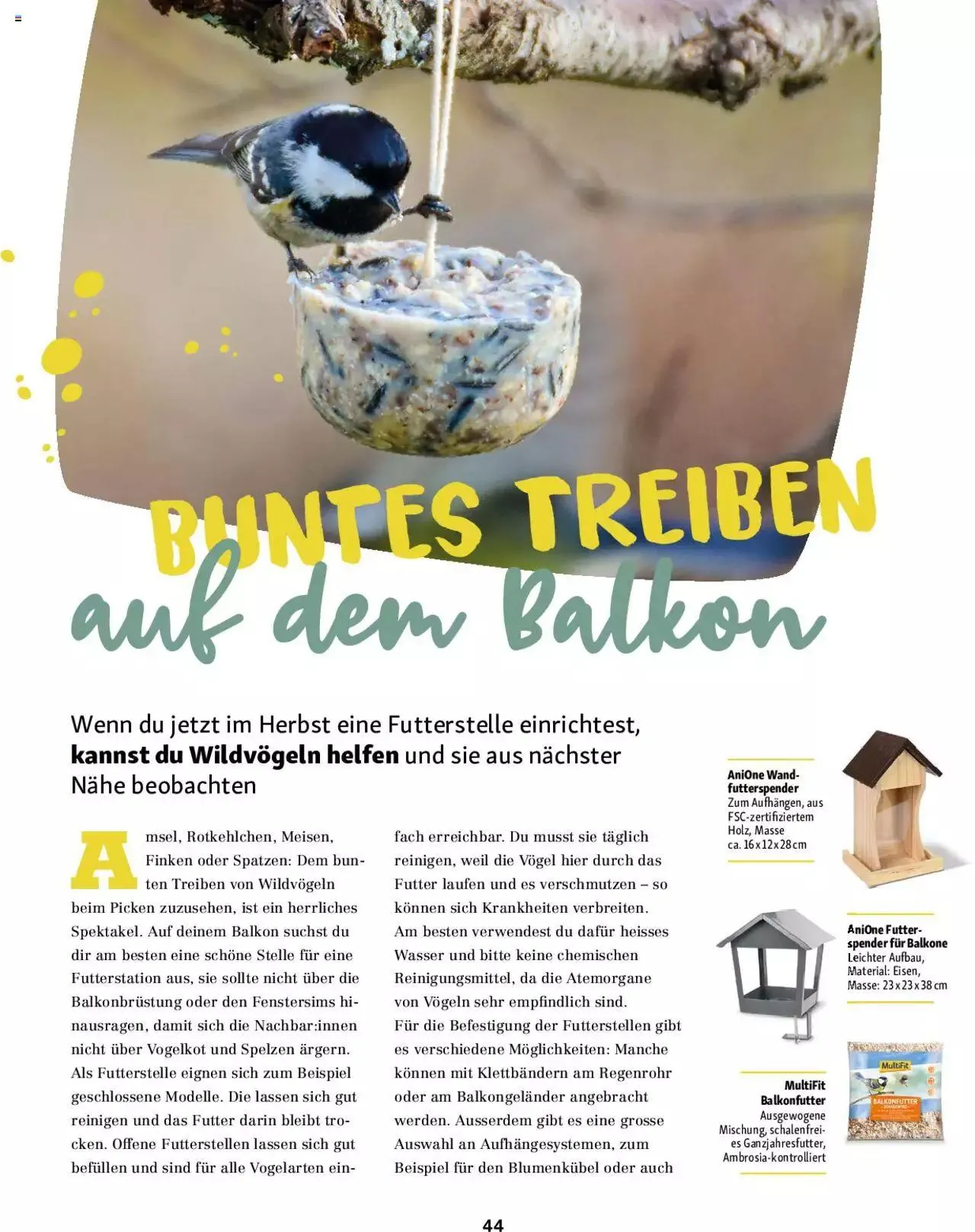 Fressnapf Magazin von 1. September bis 31. Oktober 2023 - Prospekt seite 44