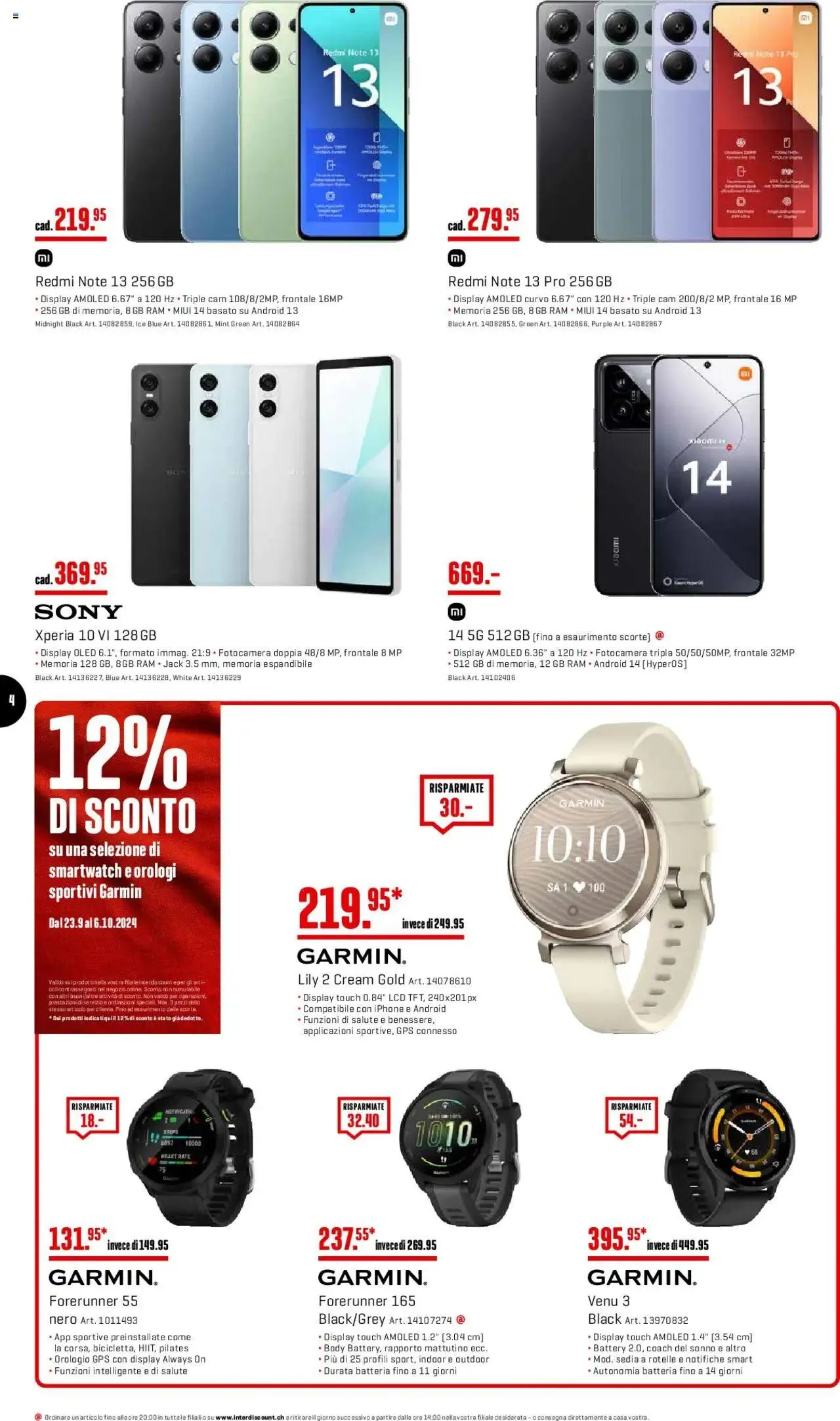 Interdiscount Prospetto - Mobile von 23. September bis 6. Oktober 2024 - Prospekt seite 4