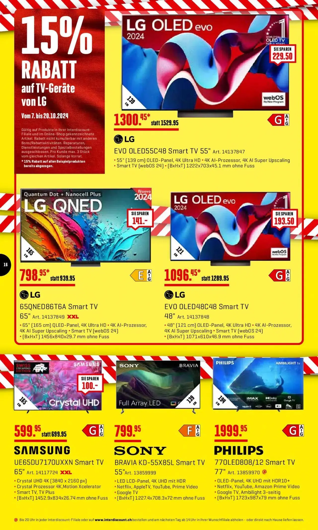 Interdiscount Aktionen von 7. Oktober bis 20. Oktober 2024 - Prospekt seite  16