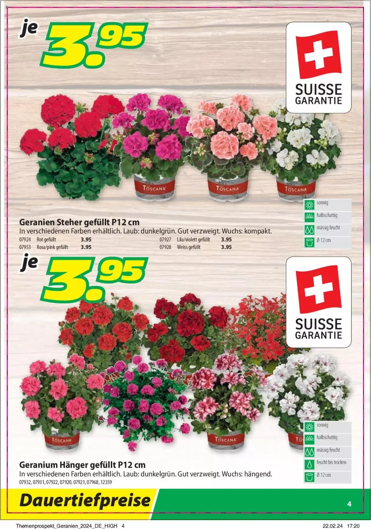 Landi Aktionen Geranien von 9. April bis 31. Dezember 2024 - Prospekt seite  4
