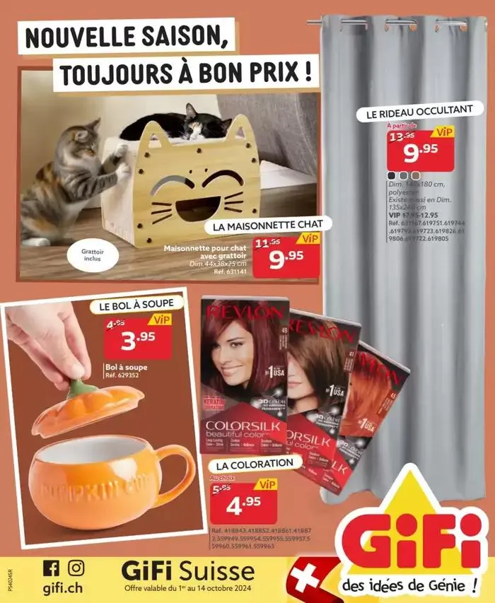 NOUVELLE SAISON, TOUJOURS À BON PRIX ! von 1. Oktober bis 14. Oktober 2024 - Prospekt seite  1