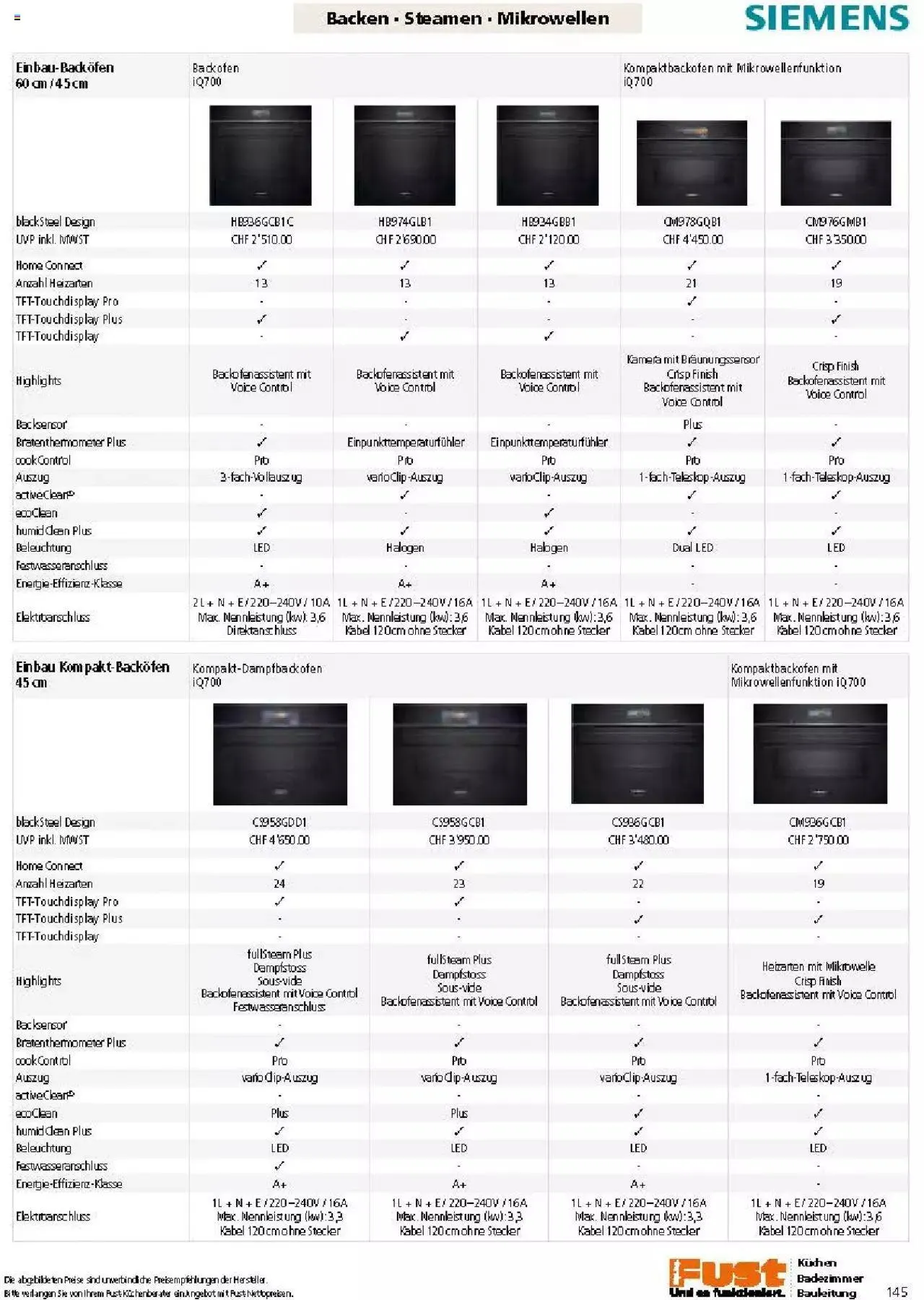 Fust Küchen- und Badezimmerprospekt von 4. März bis 31. Dezember 2024 - Prospekt seite  145