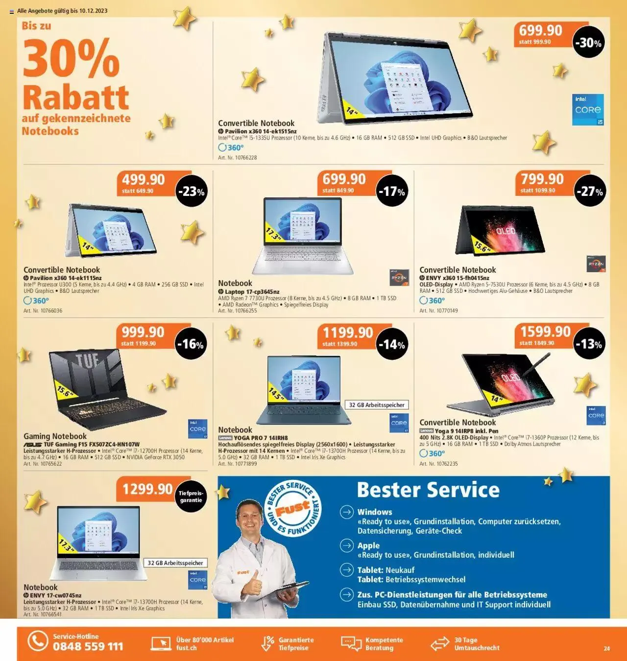 Fust Aktionen von 4. Dezember bis 10. Dezember 2023 - Prospekt seite 24